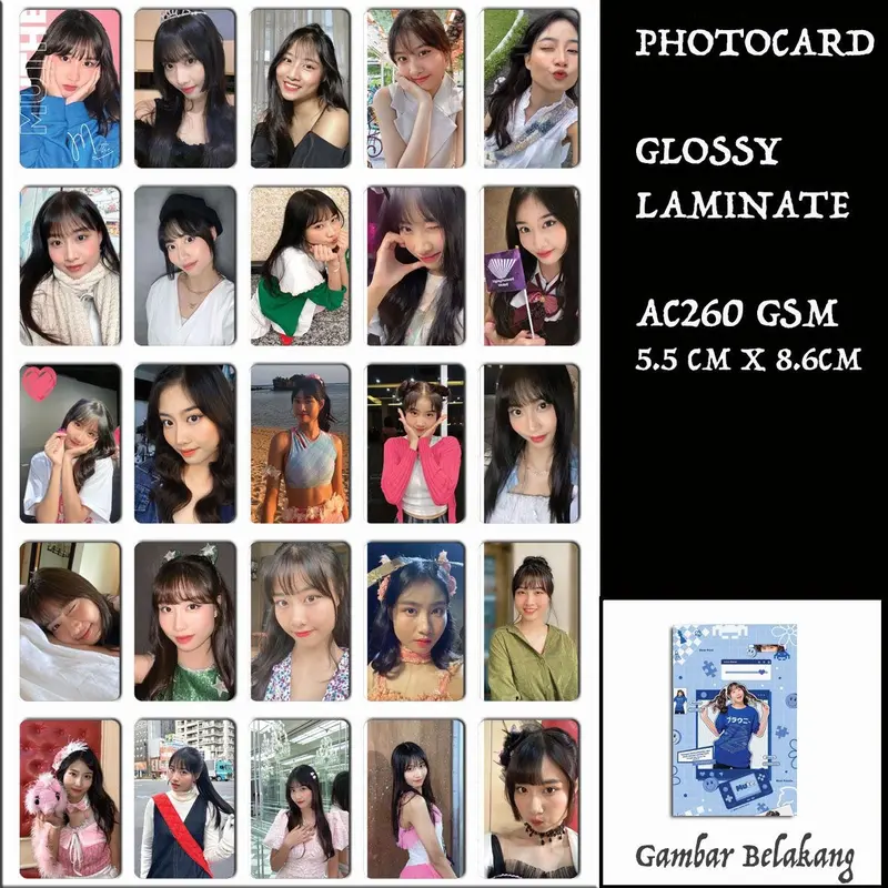 [ADEL] photocard jkt48 versi oshi 1 set isi 25 foto gambar 2 sisi free inner sleeve dan pc random 5