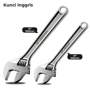ALLEFIX Kunci Inggris Adjustable Wrench Ukuran 10-12 Inch dengan Rahang Geser Ulir Penyetel - 6729