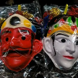 Topeng Ondel Ondel Cewe Cowo Ondel Ondel Budaya Betawi Figur Muka Ondel Ondel Karakter Khas Jakarta