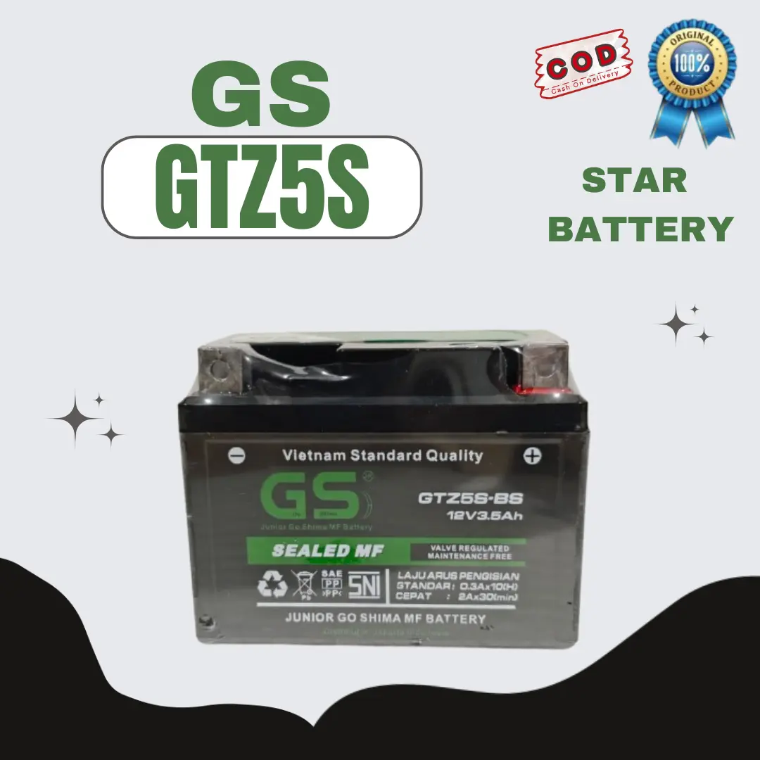 Aki Motor Jupiter MX 135 NEW GTZ5S GS Aki Kering MF