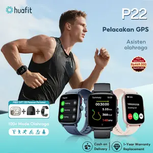 【GPS & GIFT】Huafit P22 Jam Smartwatch GPS presisi tinggi | Penentuan posisi multi-bintang | Kompas bawaan | Layar IPS HD besar 1,91 inci | IP68 | 1ATM | 100+ mode olahraga | Manajemen kesehatan multi-fungsi Untuk outdoor, camping, mendaki