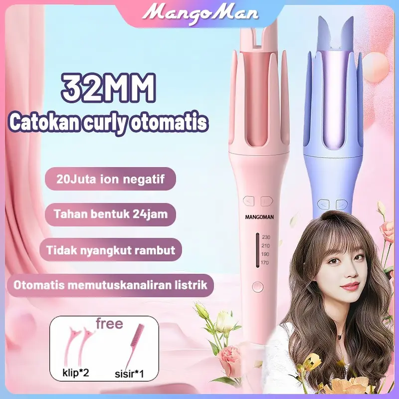 Catokan Curly Otomatis 32MM Ceramics Curly Rambut Alat Kriting Rambut Catokan Keriting Keramik Otomatis Hair Styler