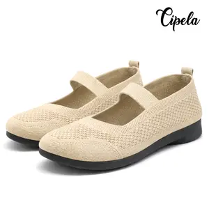 Cipelashop L01 Sepatu Slip On Wanita Korea Style Bahan Rajut Premium Best Quality Import Sneakers