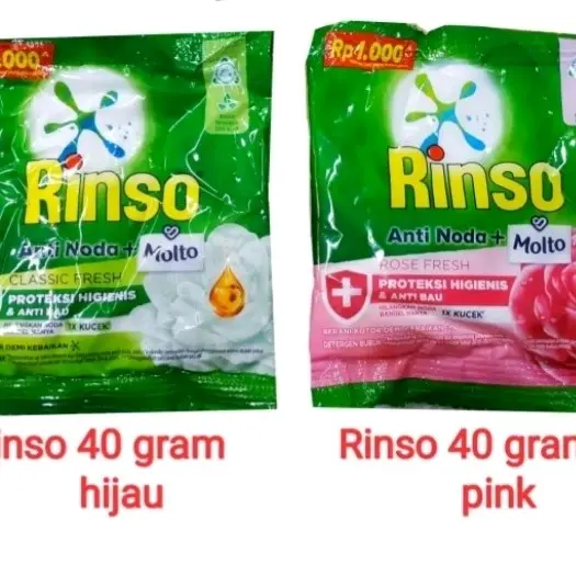 RINSO ANTI NODA 40g 1 RENCENG ISI 6 PCS