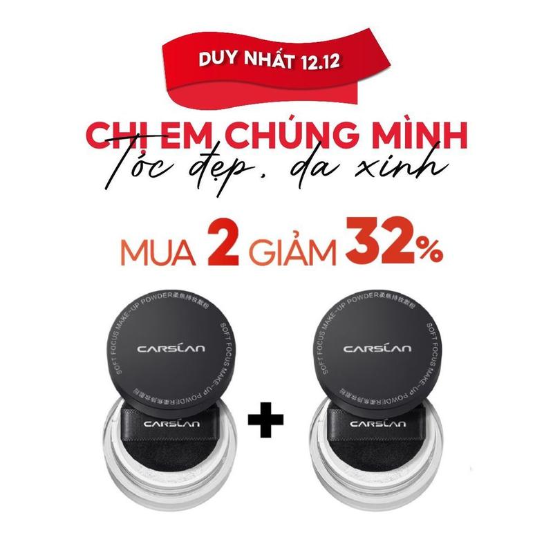  Phấn phủ kiềm dầu Carslan chống nước chống mồ hôi ngăn bóng dầu 1g Cosmetic Mỹ Phẩm Nữ Women Trang Điểm 