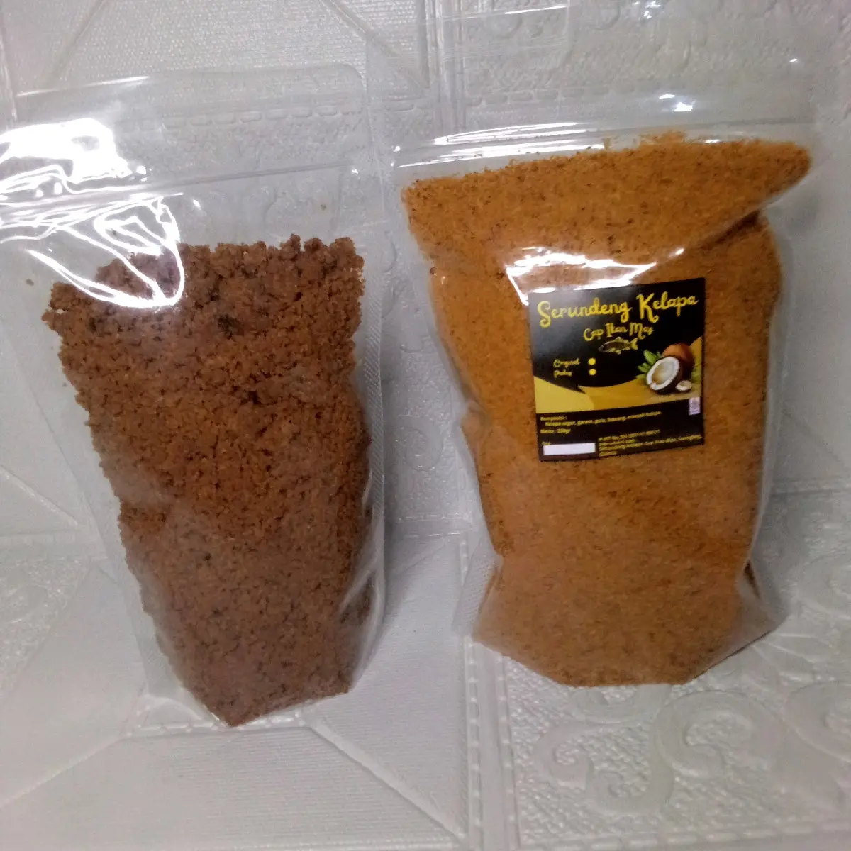 paket serundeng kelapa dan galendo kemasan 250 gr