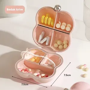 Kotak obat portabel mini dengan penampilan tinggi dan perjalanan selama tujuh hari, pil beberapa paket, kotak penyimpanan yang disegel perhiasan