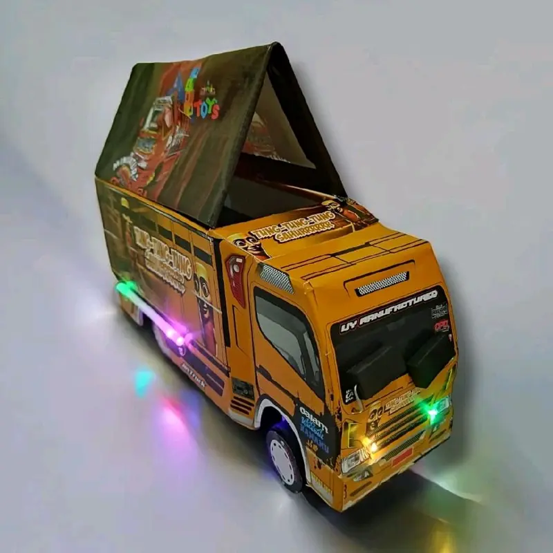 OBRAL MAINAN TRUK OLENG MINIATUR LAMPU  Led DAN TERPAL MOTIF 7