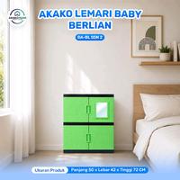 Gambar AKAKO - LEMARI PAKAIAN ANAK PLASTIK AKAKO BABY "BERLIAN" SUSUN 2/KODE: BA-BL - PAKAI KACA dari AKAKOOFFICIALSHOP Kota Tangerang 3 Tokopedia