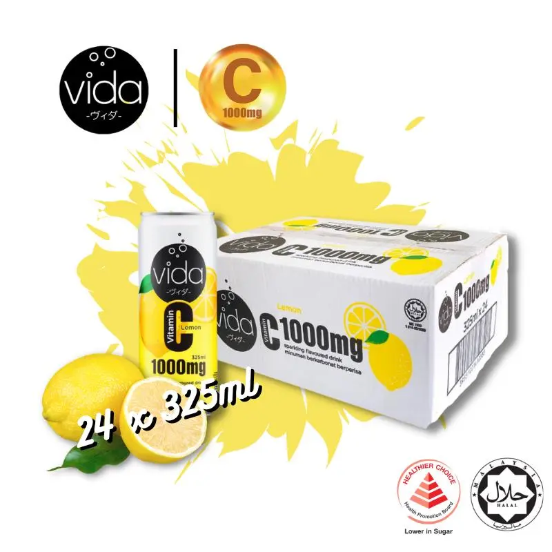 [Vida C][1000mg] Lemon 325ml x 24