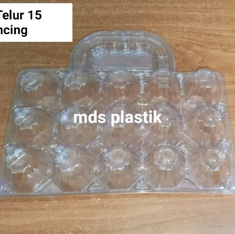 Tray Mika Telur 15 Kancing Ada Handle / Wadah Telur 0