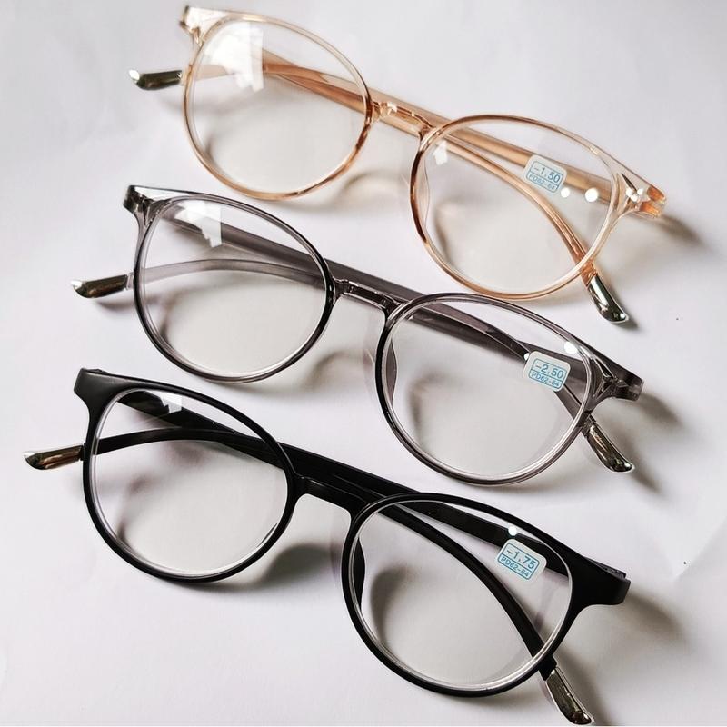 Kacamata Minus Rabun Jauh Gagang Lentur Ukuran -0.50 s/d -4.00 warna Hitam Doff, Peach, Abu Frame Plastik 0