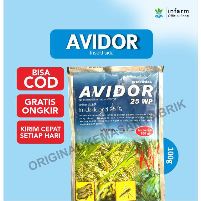 Gambar INFARM - Pestisida Avidor 100 gram Insektisida Hama Tanaman Padi Cabai Avidor Insektisida 100gr Pestisida Tanaman | Obat Hama Ampuh Padi, Cabai, Tomat, Sayur, Buah | Pengendali Ulat, Kutu, Wereng, Thrips, Lalat Buah | Pestisida Serbuk Pertanian Perkebunan dari Infarm Kota Surabaya Tokopedia