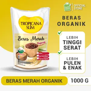 Tropicana Slim Beras Merah Organik 1 KG  - Beras Merah Pulen Tinggi Serat