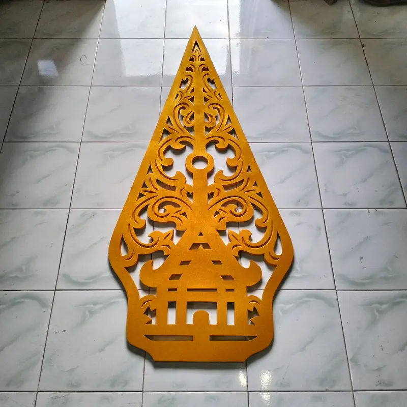 Gunungan Wayang Kelir Berkualitas Tinggi untuk Dekorasi Ruangan - Putih 0