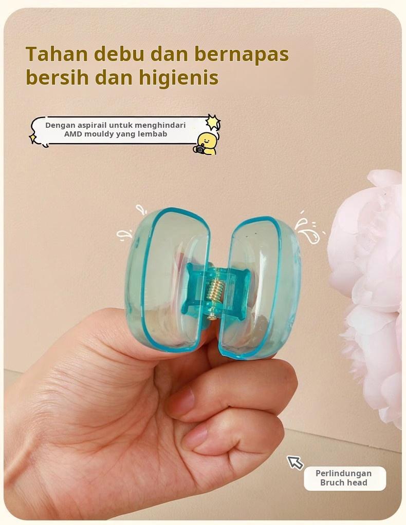 [Beli 1 Gratis 1]Pelindung Sikat Gigi, Klip Penyimpanan Kepala Sikat Gigi Portabel Anti Debu untuk Perjalanan, Klip Pelindung Kepala Sikat Gigi Elektrik Mewah