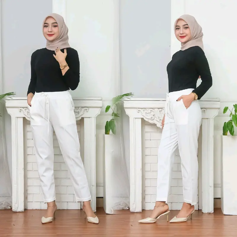 Celana Panjang Baggy Pants Wanita Bahan Paraguay ya kak di jamin tebal 0