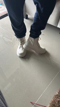 Product Review of Korean Fashion Women Short Boots Lace Up Thick Soled Martin Boots Ankle Boots from K**i 0
