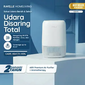 Ravelle Airy Premium Air Purifier HEPA13 + Aromatherapy – Pembersih Udara & Pengharum Ruangan