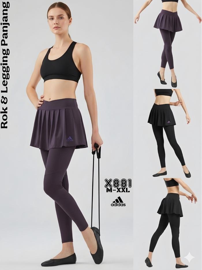 Yamadhi Yoga legging met rok donkergroen