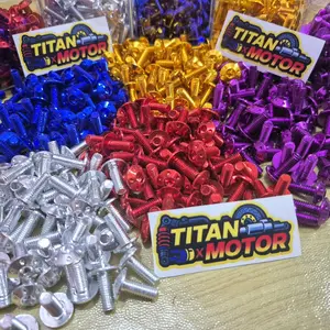 baut drat 10 panjang 1,5cm full cnc plat nomor motor universal semua plat nomor bisa knalpot dasbor baut spakbor baut breket selang rem dll