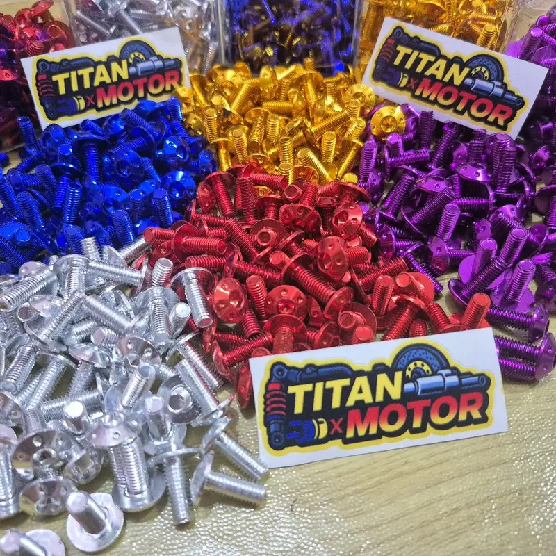 baut drat 10 panjang 1,5cm full cnc plat nomor motor universal semua plat nomor bisa knalpot dasbor baut spakbor baut breket selang rem dll