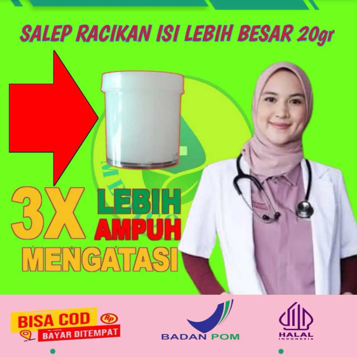 (COD)Krim racikan sepesialis kulit untuk eksim dan scabies isi 20gram Sehat