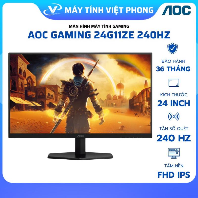 MÀN HÌNH GAMING 260 - 240HZ AOC 24G11ZE - 24G50Z 24 INCH FHD FAST IPS 240Hz 0.3Ms - BẢO HÀNH CHÍNH HÃNG 3 NĂM