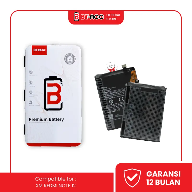 BT-ACC BN5M Battery Baterai Battre For Xiaomi Redmi Note 12