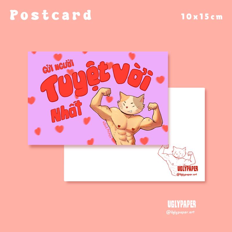 POSTCARD Yêu - Thiệp Mèo Cupid Gửi Người toẹt vời - giấy mỹ thuật 300gsm -…