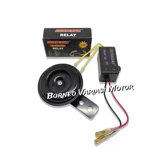 ￼Paket Klakson Standar Bebek & Matic 12 Volt Horn Universal Plus Modul Relay Klakson Putus Putus 12v