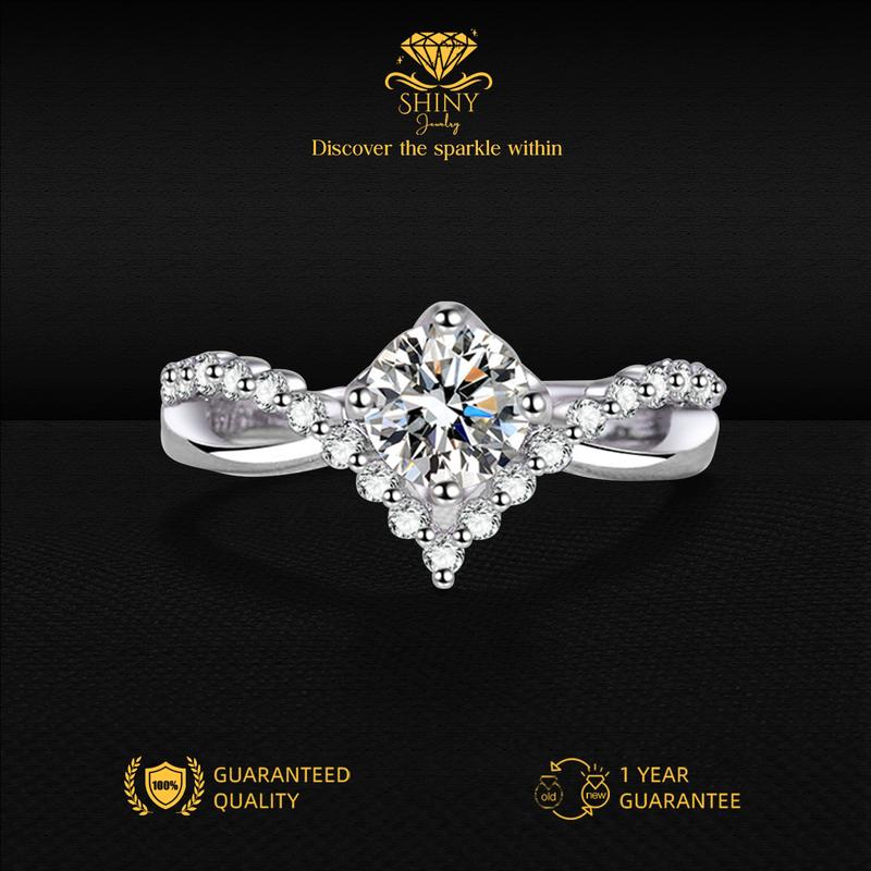 OS2-R29 Cincin Wanita Permata Shiny Jewelry Garansi 1 Tahun Free Box COD Perhiasan Aksesoris Gift Anniversary Pacar Pasangan Cewek Cewe Kado Istri Ulang tahun Anti Karat Luntur High Quality Grade VVS1 5A Original Store R29 0