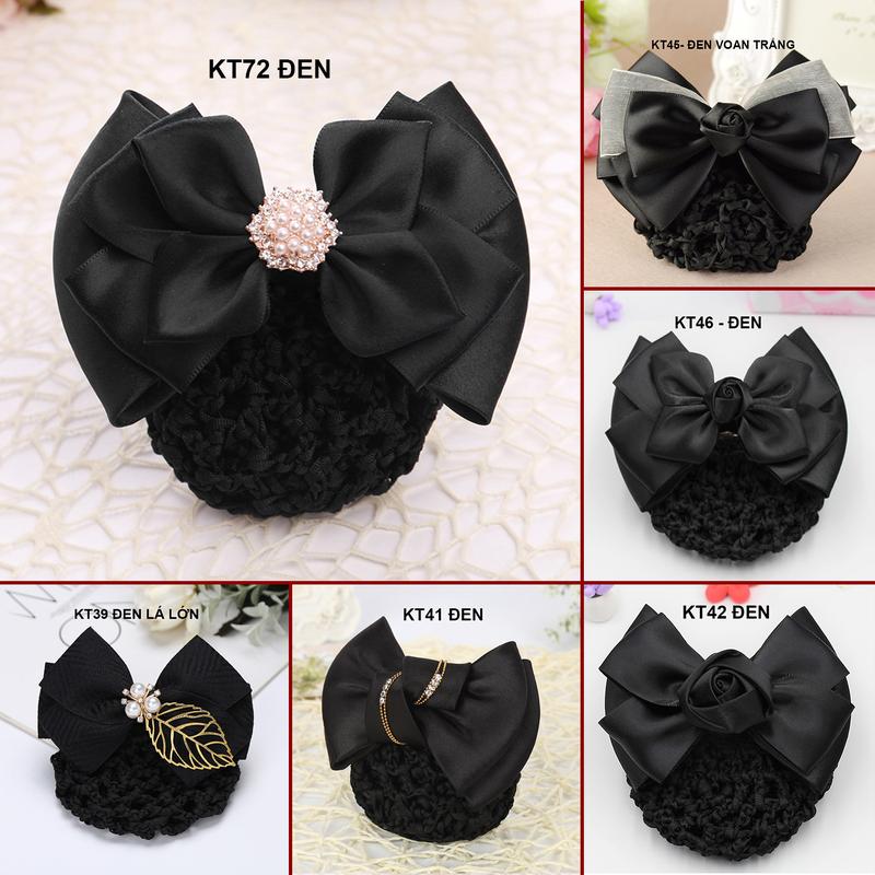  GOTI Kẹp Búi Tóc Cao Cấp Đính Nơ Nhiều Màu Kiểu Kẹp Tóc Có Búi Lưới Xinh Xắn Công Sở  Y Tá  Thời Trang Nữ KT37 