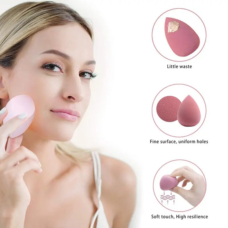 FEPO Set 4 mút tán trang điểm hình trứng  có thể sử dụng khô và ướt tiện dụng 4