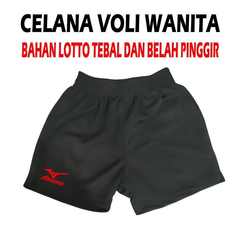 Celana Kolor Sport Voli Wanita Bahan Lotto Belah Pinggir 3