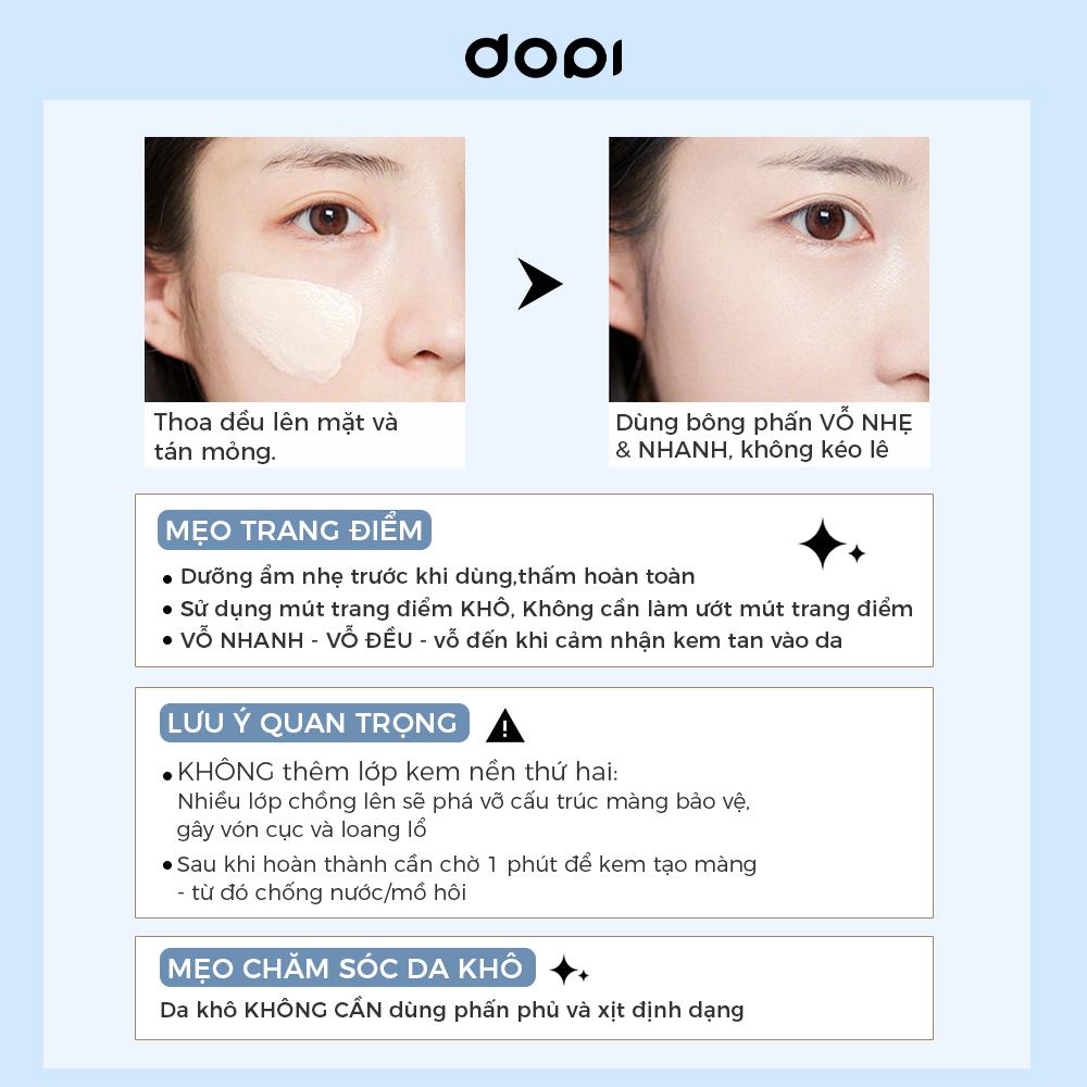 Hình ảnh Lâu Trôi Makeup Chống Nắng「Chai Lùn Bạc」Kem Nền DOPI SPF30 PA+++ Chống Mồ Hôi, Che Phủ Nhẹ Nhàng, Kiềm Dầu, Giữ nền Không Phai 35ml 10