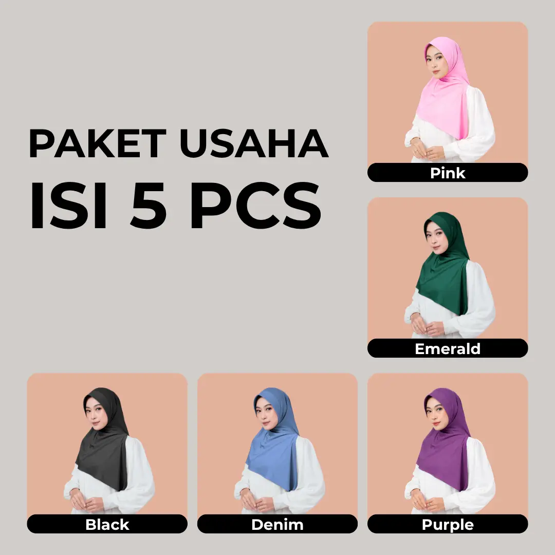 Pink, Emerald, Purple, Denim, Black