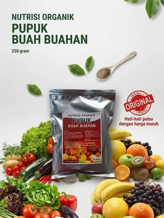 Pupuk Buah Buahan Nutrisi Organik Booster ORIGINAL Pelebat Tumbuhan - 250g - 1 KG