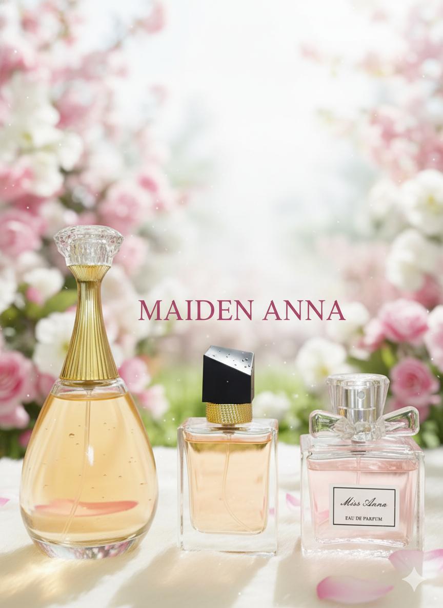 (SPESIAL DI LIVE AJA DAPAT 3) Maiden Anna Parfum Wanita Mewah Tahan Lama Aroma Elegan & Mewah dapat Jedor 90 ML+Yeslong 30 ML+ Diong 50 ML