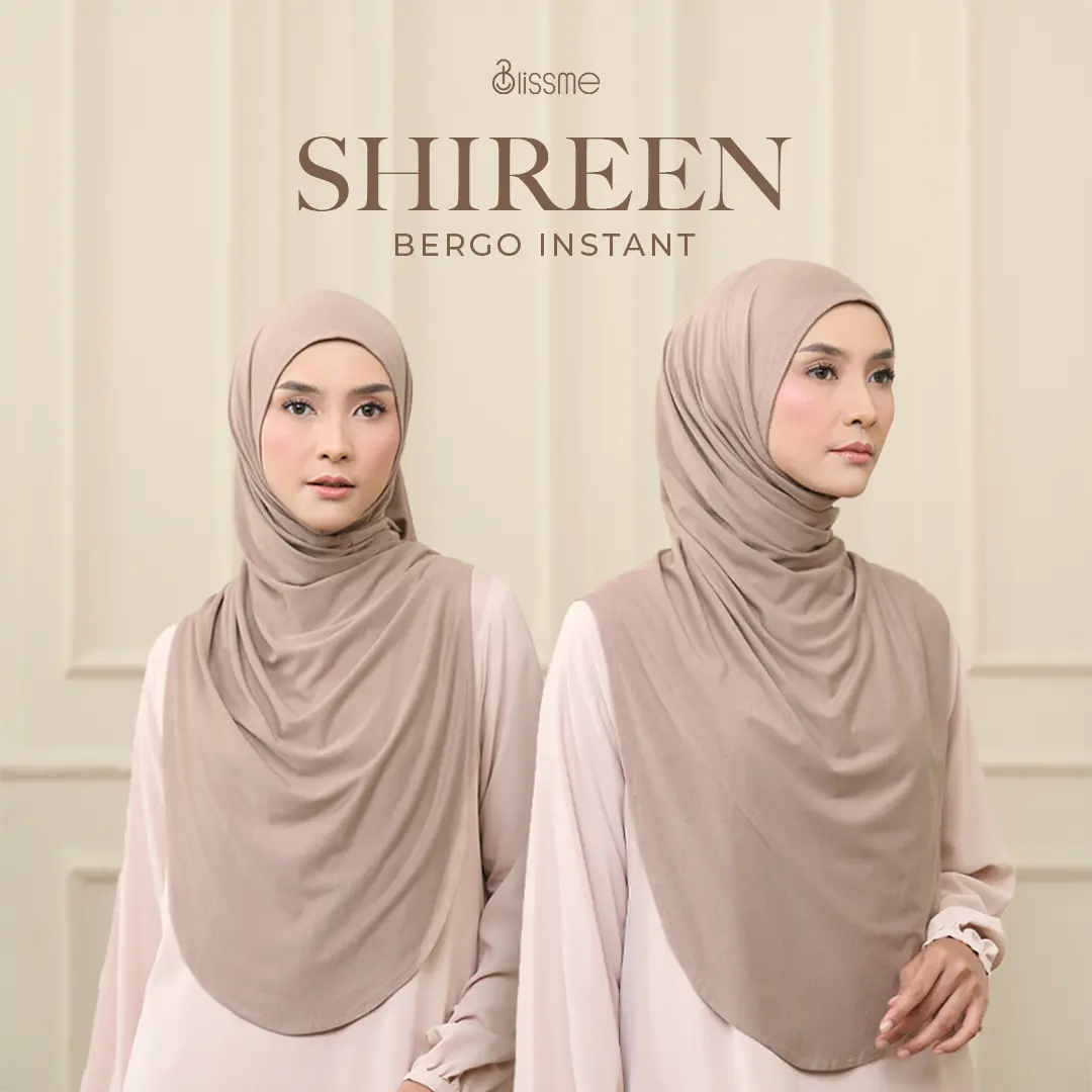 Blissme - Shireen Bergo Instan Syar'i - Hijab Kaos Rayon Premium