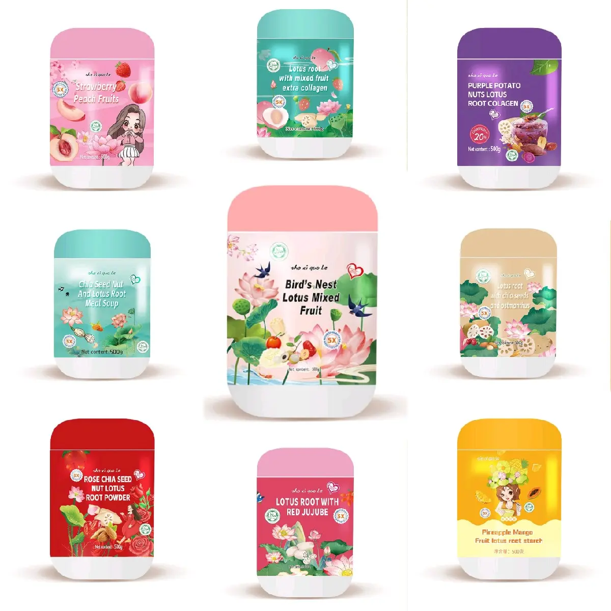 Bubuk akar teratai collagen (live) 500gr