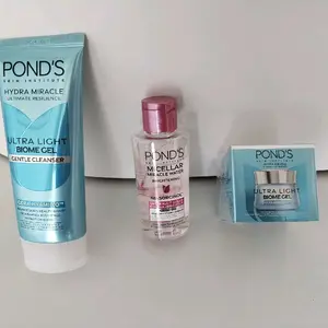Pond's Bright Miracle & Hydra Miracle Skincare Set Micellar Wash Moisturizer untuk Kulit Kering dan Cerah - Facial