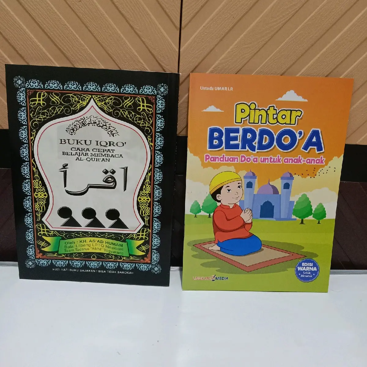 Paket 2 Buku IQRO Bendel Besar Jilid 1 sd 6 & Pintar Berdoa Hvs full Colour Uk 21 x 15 Cm Cd
