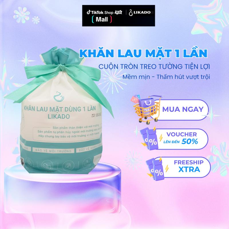 Khăn lau mặt khô likado 100% cotton hiệu quả thấm hút cao - Nữ Skincare