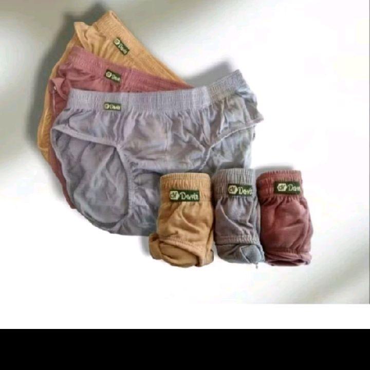 CELANA DALAM PRIA DAVIN 1 PACK ISI 3 PCS WARNA RANDOM UKURAN M,L,XL CD PRIA MURAH KATUN 1