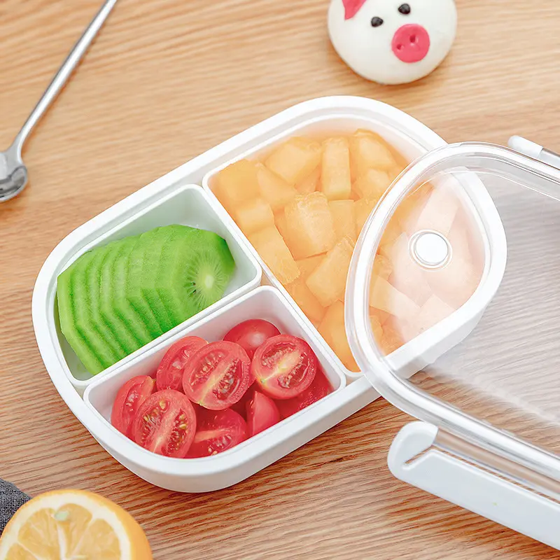 Kotak Makan Siang Plastik Anti Bocor dengan Slot - Kitchenware 5