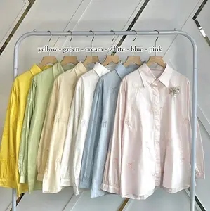 House of Cesya | Miwa Shirt | Kemeja Katun Bordir pita