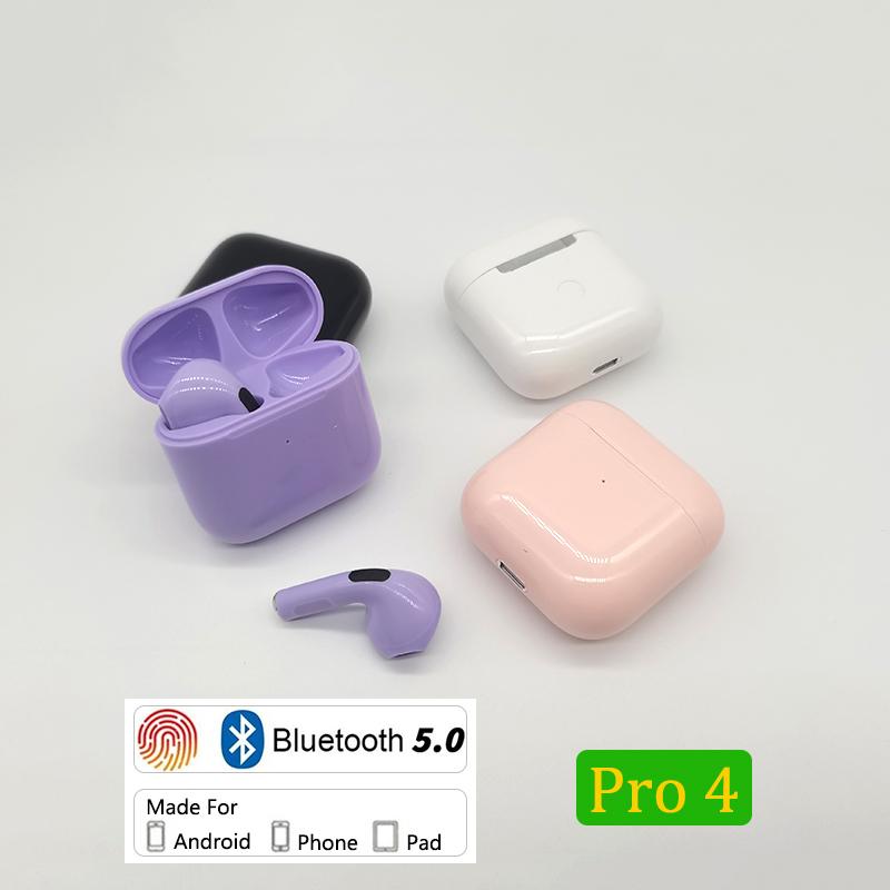Tai Nghe Không Dây Pro4 TWS, Chính Hãng, Tai Nghe Bluetooth 5.3 Tương Thích, Chống Nước, Có Mic, Thích Hợp Cho iPhone Và Xiaomi, Tai Nghe Nhét Tai