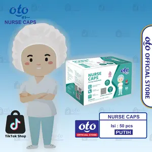 OTO Nurse Caps Hair Net Shower Cap / Pelindung Rambut isi 50 pcs