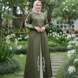 Gamis Amanda Leticia Katun Twill Premium Bordir (Free Pouch, Goodie Bag)